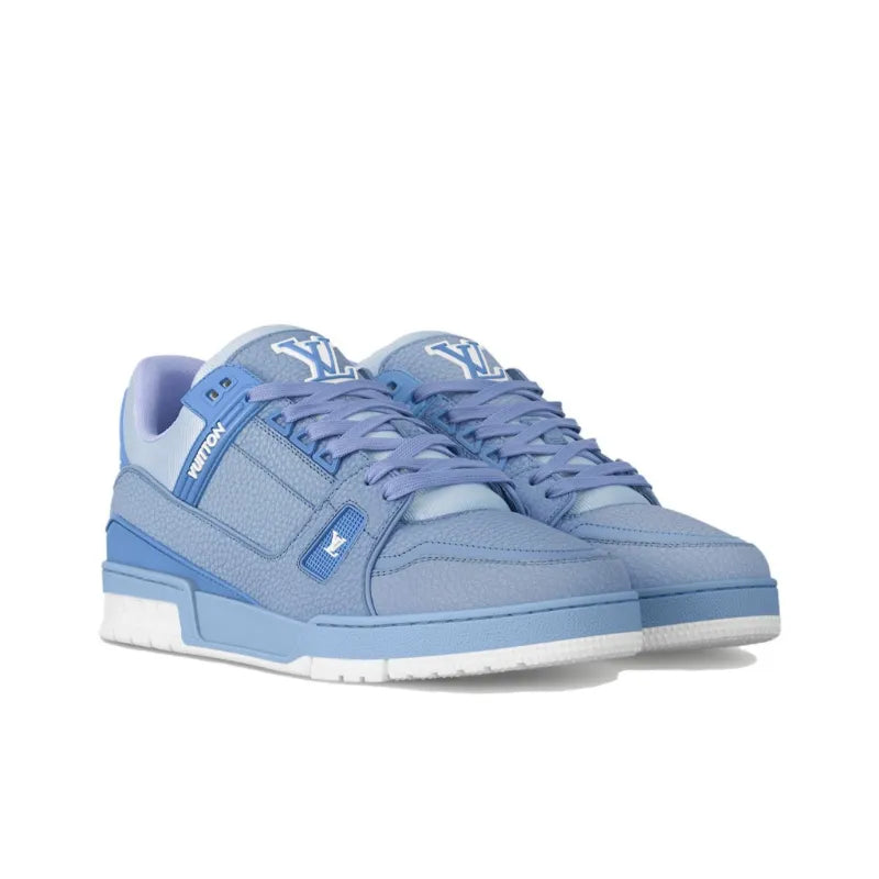 Blue Grained Calf Leather