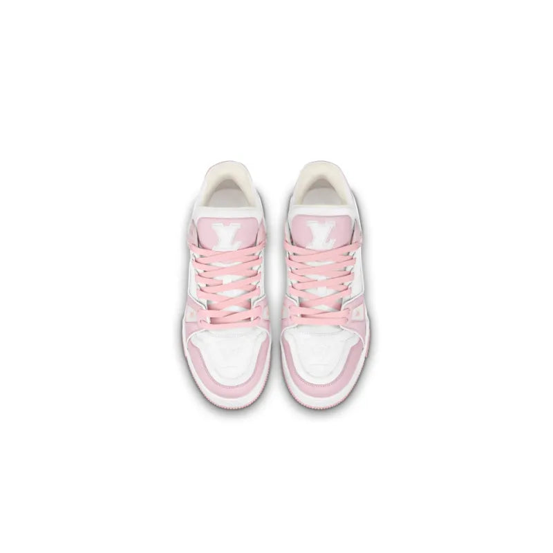 Pink and White Calf Leather