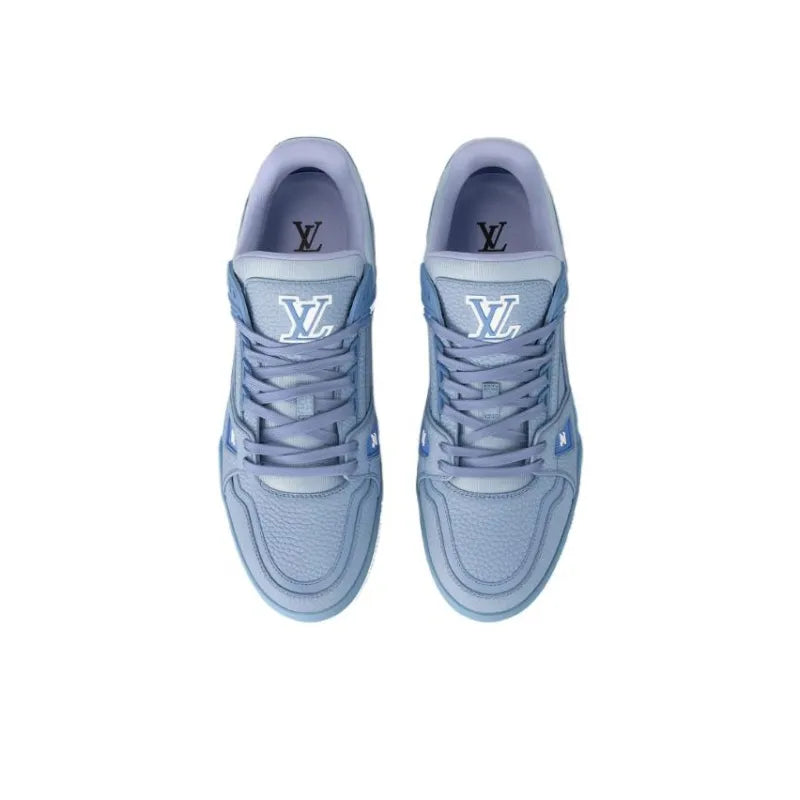 Blue Grained Calf Leather
