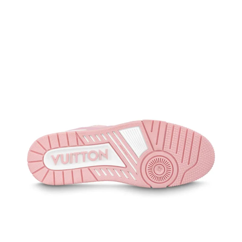 Pink and White Calf Leather