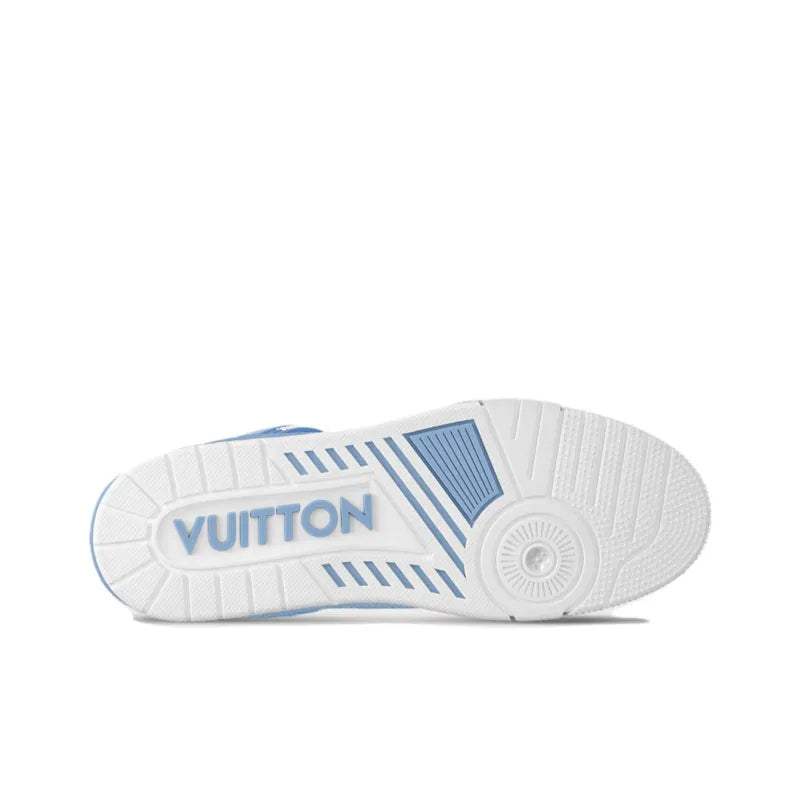 Blue Grained Calf Leather