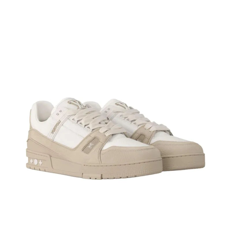 "Beige Grained Calf Leather"