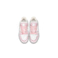 Pink and White Calf Leather
