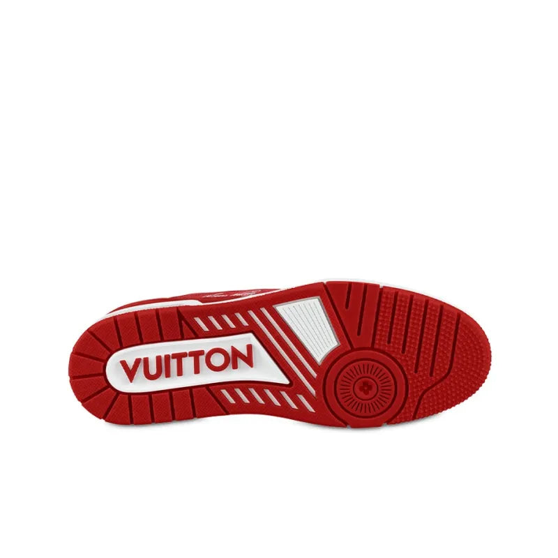 Red Monogram Embossed Calf Leather