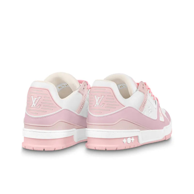 Pink and White Calf Leather