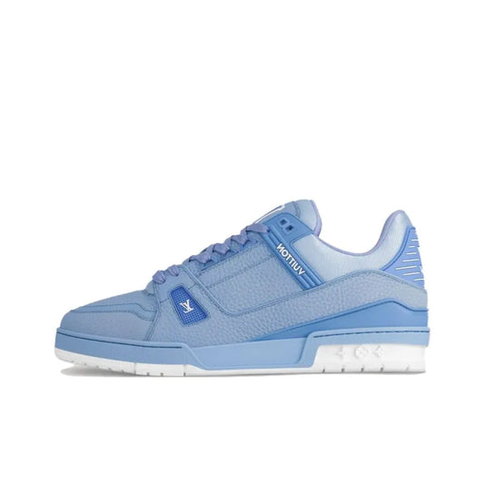 Blue Grained Calf Leather