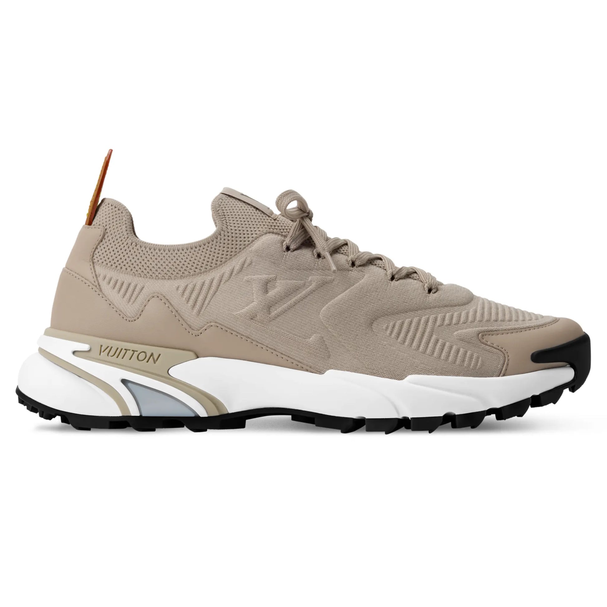 Side View of Louis Vuitton LV Runner Tatic Beige Sneaker NVPROD6360116V