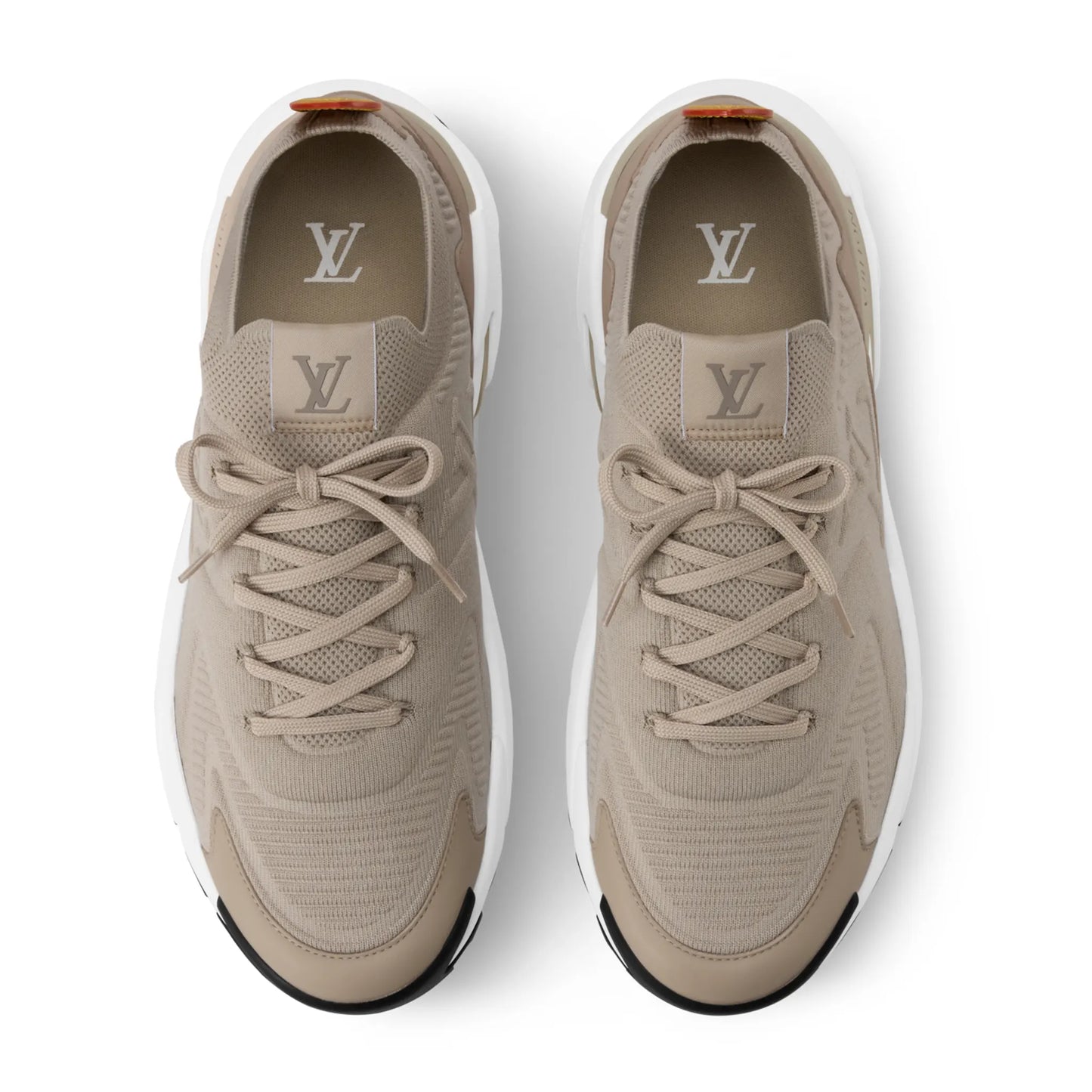 Upper View of Louis Vuitton LV Runner Tatic Beige Sneaker NVPROD6360116V