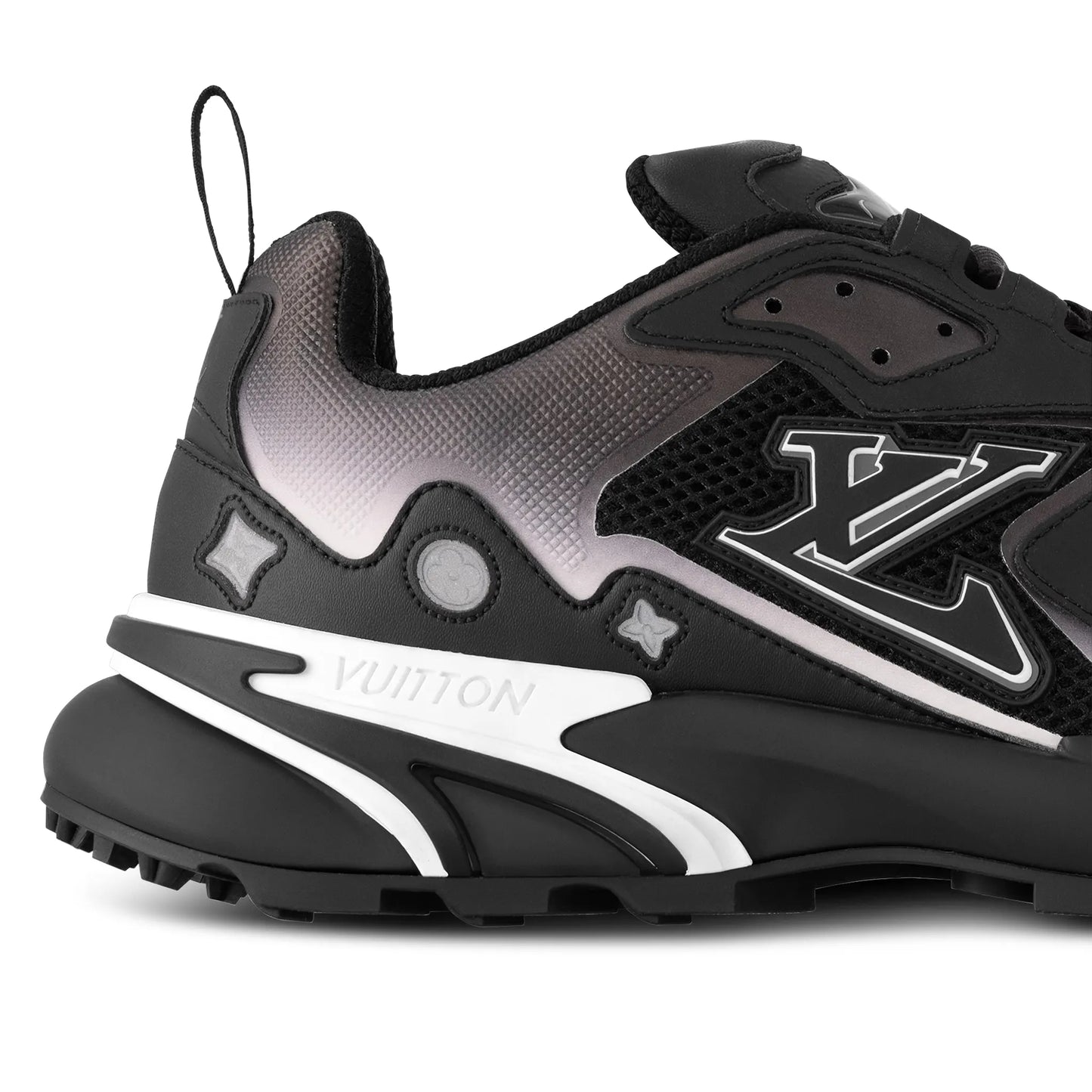 Detail view of Louis Vuitton LV Runner Tatic Black Sneaker 1ACG81