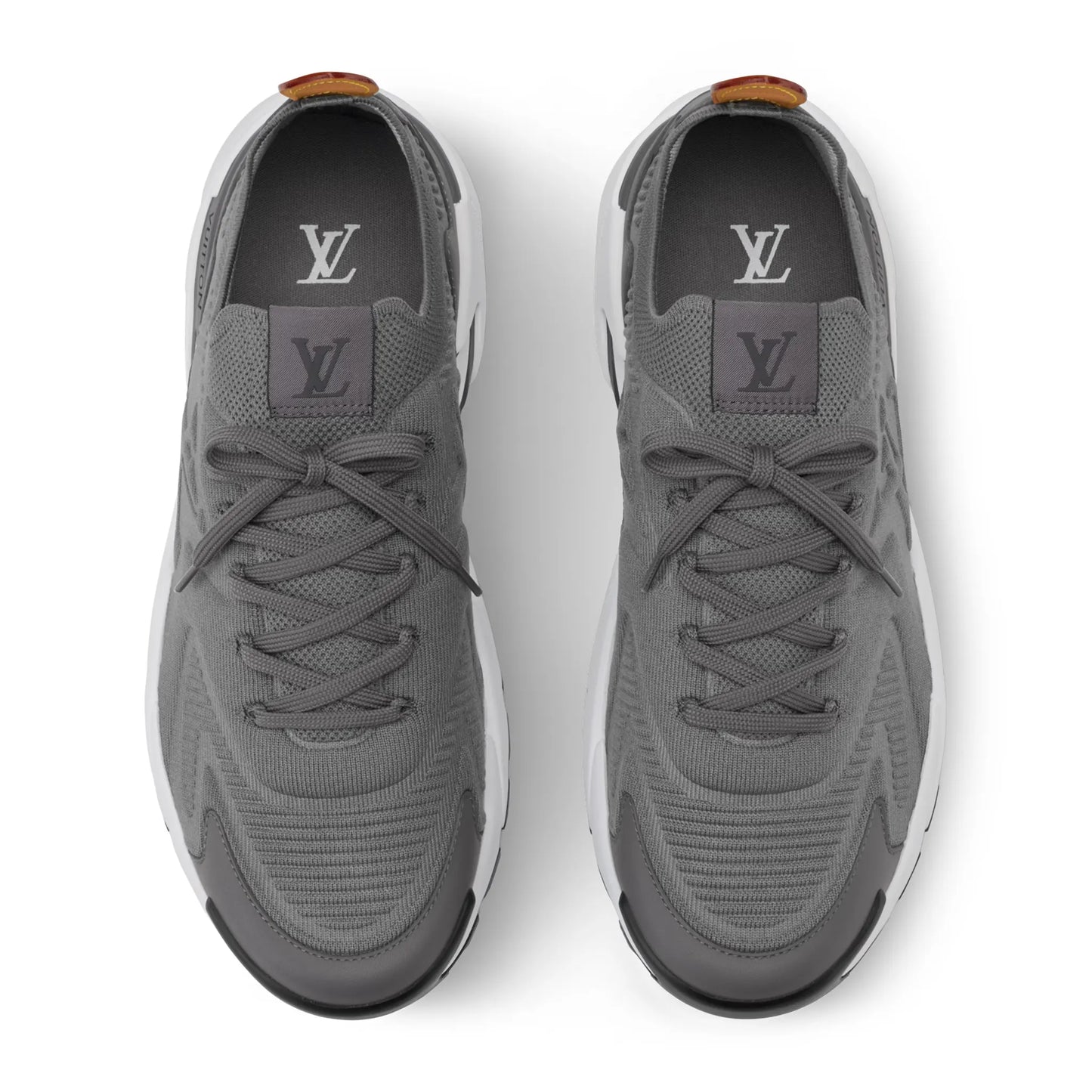 Upper View of Louis Vuitton LV Runner Tatic Grey Sneaker 1AILJC
