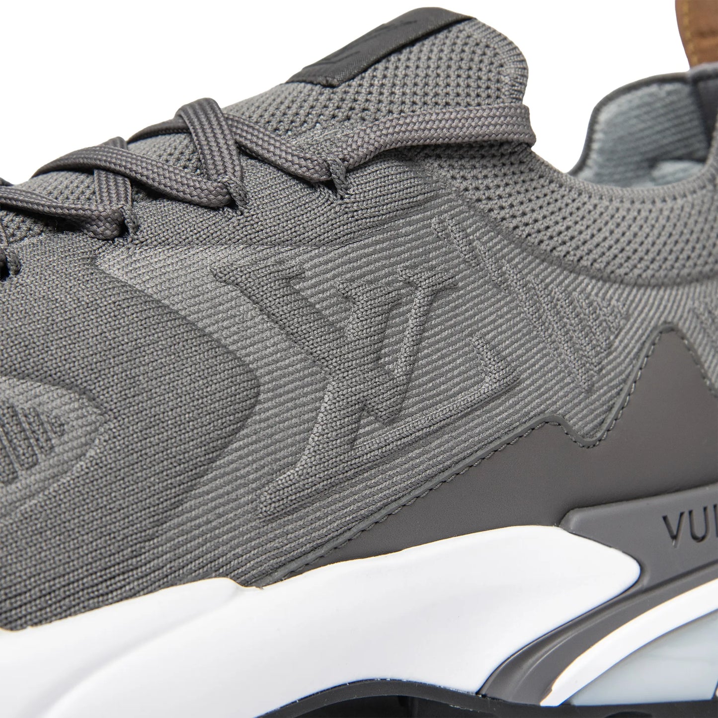 Detail View of Louis Vuitton LV Runner Tatic Grey Sneaker