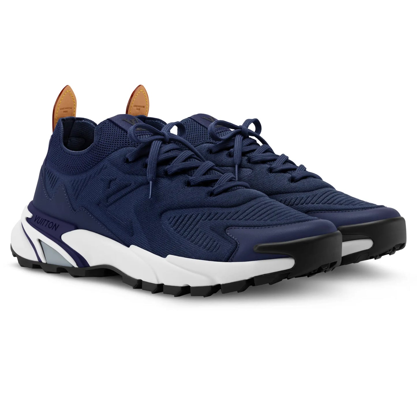 Front Side View of Louis Vuitton LV Runner Tatic Navy Sneaker 1AILJW