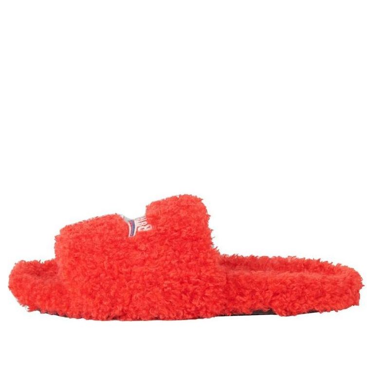 (WMNS) Balenciaga Furry Slides 'Red' 654261W2DO16596 - main-square_eaa6d488-3d5d-4135-96ec-9937fa61b12d