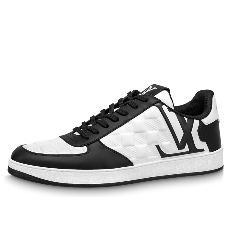LOUIS VUITTON Rivoli Sneakers 'White Plaid with Black Side Logo' 1ABFDZ - main-square_b4da70b5-6b9c-42b4-a5ad-798d610d7813